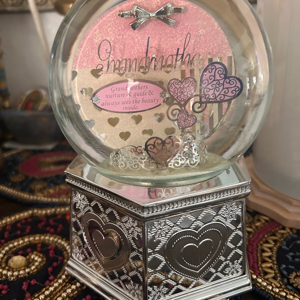 ✨ Things Remembered “Grandmother” Snow Globe – Silver Filigree Base ✨